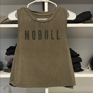 NOBULL Women's Army Green Crop Tank